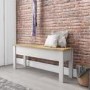 Grey & Pine Hallway Bench with Storage - Emerson