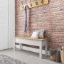 Grey & Pine Hallway Bench with Storage - Emerson