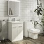 500mm White Freestanding Vanity Unit with Basin - Camborne