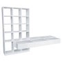 White Bookcase with White High Gloss - Everett