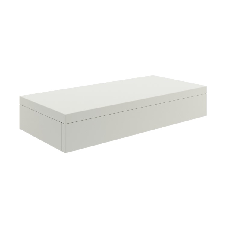 560mm Matt White Wall Hung Floating Basin Shelf and White Basin - Evora