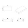 560mm Matt White Wall Hung Floating Basin Shelf and Pink Basin - Evora