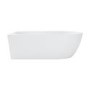 Freestanding Shower Bath Single Ended Left Hand Corner & Brushed Brass Screen 1650 x780 mm - Faro