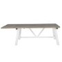 Extendable Wood Dining Table in White & Grey Wash with 4 Chairs & 1 Bench - Fawsley