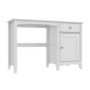 Fenton 1 Drawer 1 Door Desk in Light Grey with Hutch