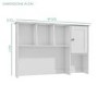 Fenton 1 Drawer 1 Door Desk in Light Grey with Hutch