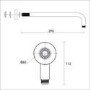 Bristan Stainless Steel Slimline 200mm Round Fixed Head and Wall Arm 