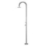 Chrome Outdoor Shower with Pencil Hand Shower 2 Outlets - Fiji
