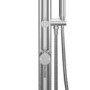 Chrome Outdoor Shower with Pencil Hand Shower 2 Outlets - Fiji