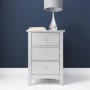 Grey Bedside Table and Chest of Drawers Set - Finch