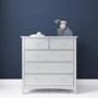 Grey Bedside Table and Chest of Drawers Set - Finch