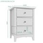 Grey Bedside Table and Chest of Drawers Set - Finch