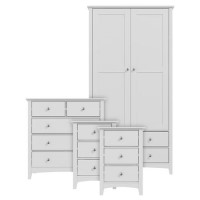Grey 4 Piece Bedroom Furniture Set - Finch