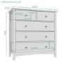 Grey 4 Piece Bedroom Furniture Set - Finch