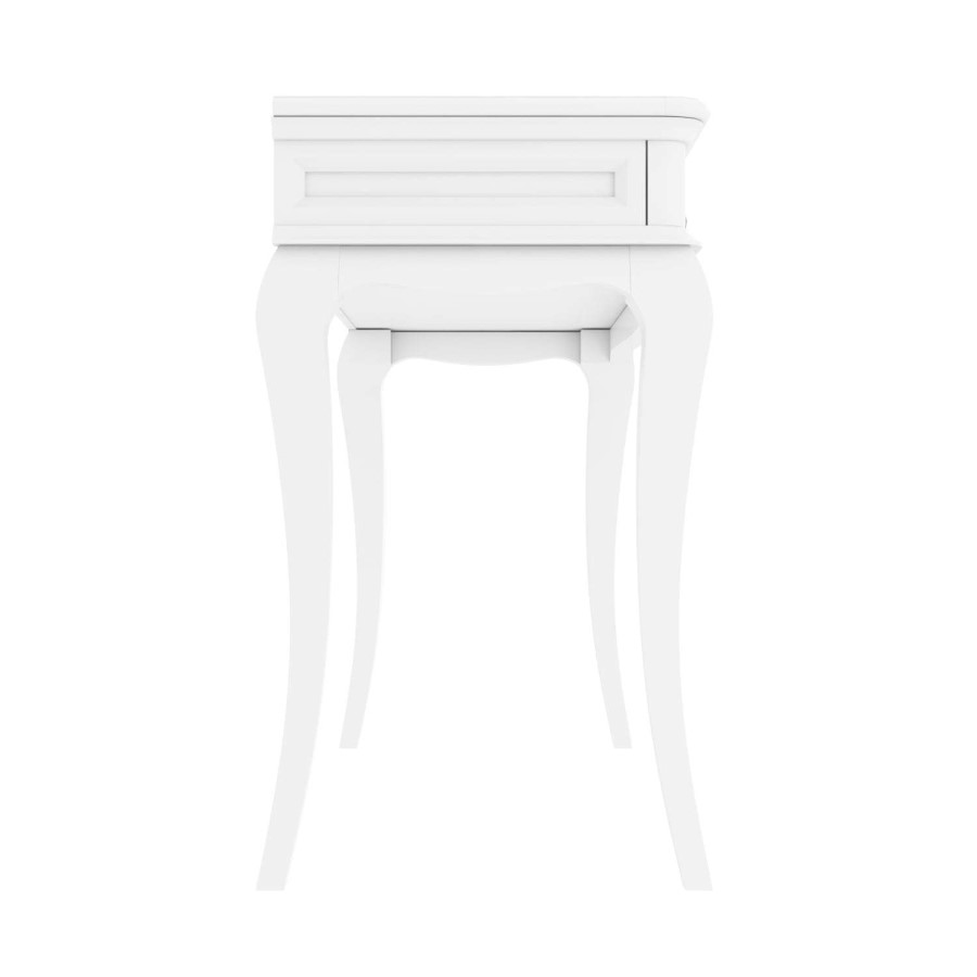 White Home Office Desk with Crystal Handles - Florentine Range