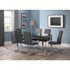 Julian Bowen Tempo Modern Rectangle Dining Set with 6 Fabric Dining Chairs in Grey