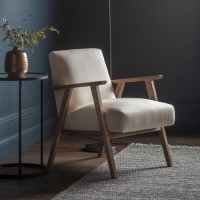 Natural Linen Accent Chair - Neyland - Gallery