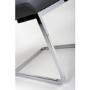 Extendable Concrete Round Dining Table & 4 Grey Faux Leather Chairs