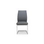 Extendable Dining Table & 6 Grey Faux Leather Chairs
