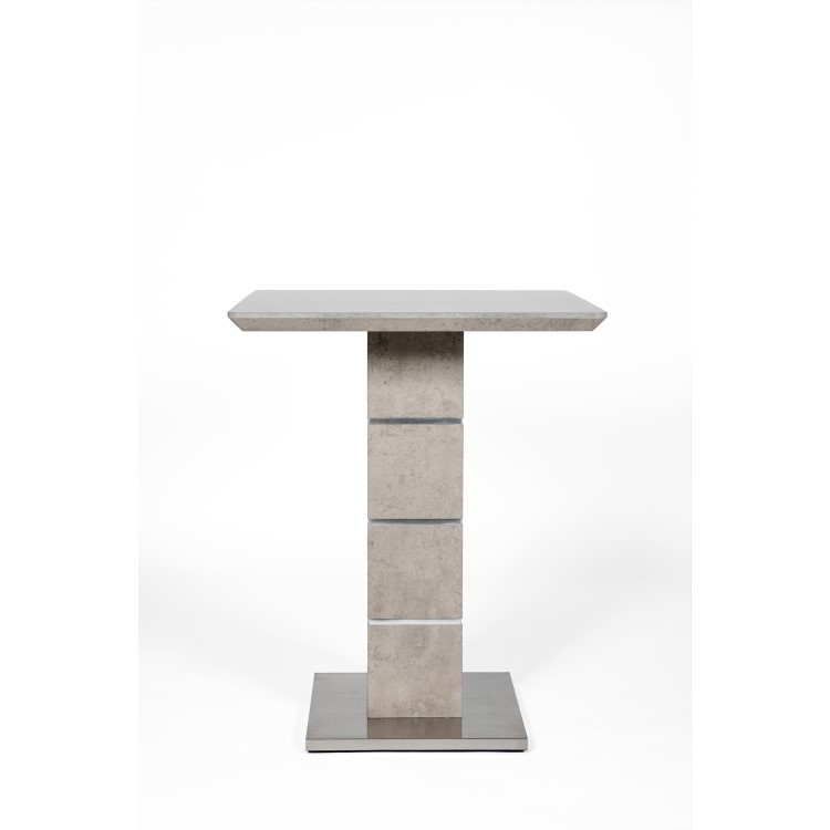 Grey Bar Table with 2 Grey Faux Leather Bar Stools 