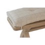 Smoked Oak Dining Bench with Cream Cushion