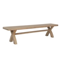 Large Smoked Oak Hallway Bench with Cross Leg - Pegasus Large Smoked Oak Hallway Bench with Cross Leg - Pegasus