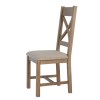Set of 2 Oak and Cream Dining Chairs - Pegasus