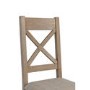 GRADE A1 - Set of 2 Oak and Cream Dining Chairs - Pegasus