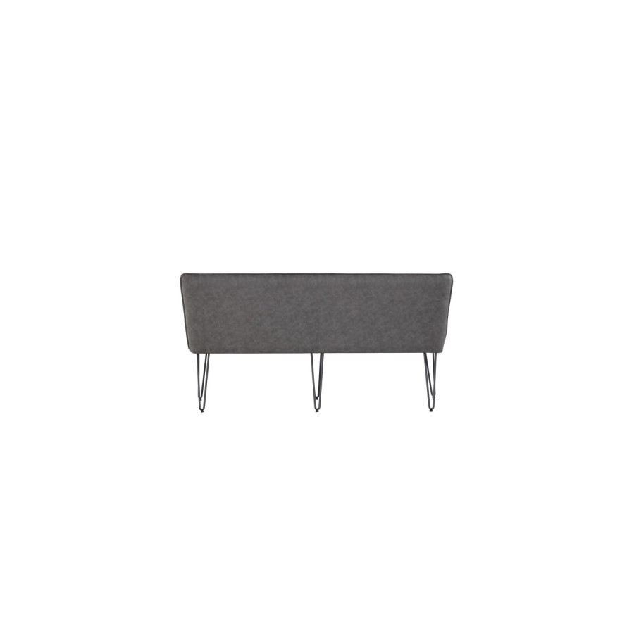 Large Grey Corner Dining Bench Set with Studded Back