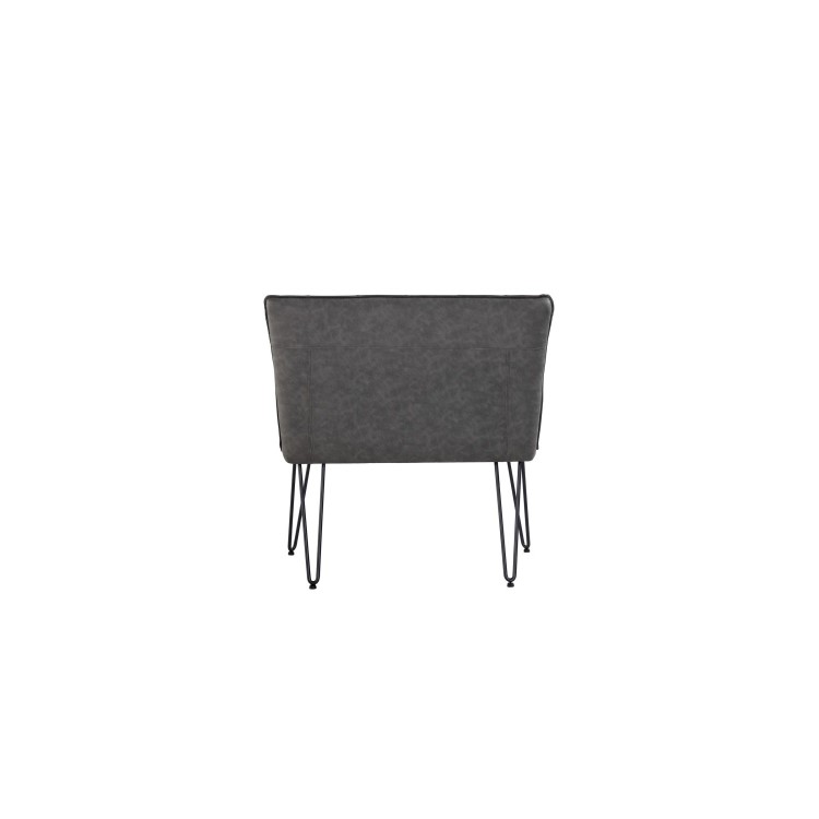 Grey Corner Dining Bench Set - Studded Back