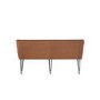 Large Tan Leather Corner Dining Bench with Back - Wickerman