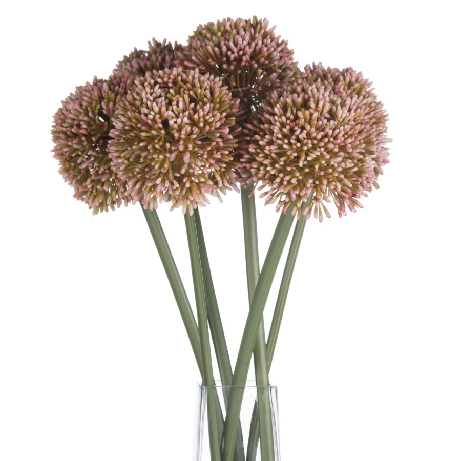 Set of 3 Artificial Pink Allium Stems