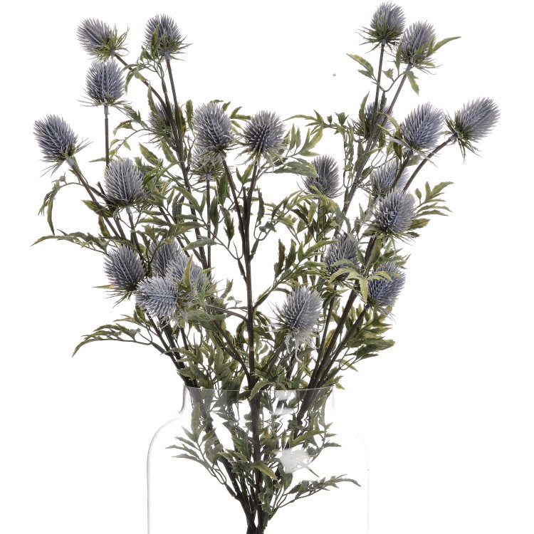 Set of 3 Artificial Blue Thistle Stems