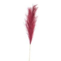 Set of 3 Red Faux Pampas Grass Stems 