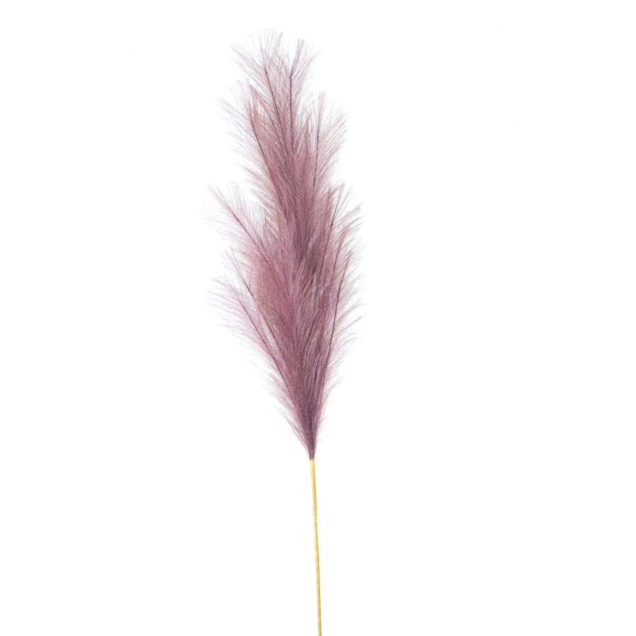 Set of 3 Lilac Faux Pampas Grass Stems 