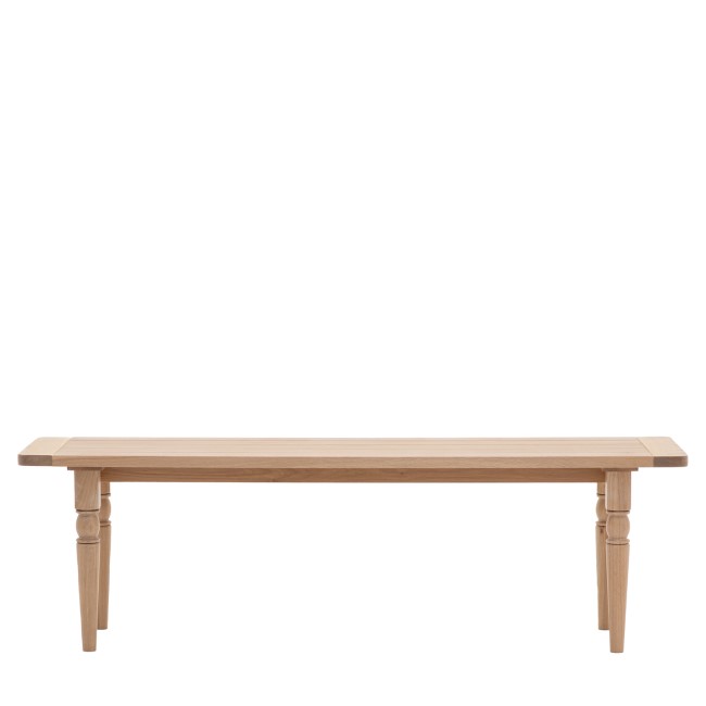 Large Oak Dining Bench  -  150cm  -  Seats 2  -  Eton  -  Caspian House