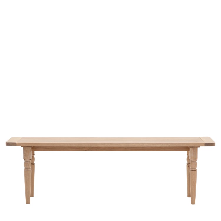 Large Oak Dining Bench  -  150cm  -  Seats 2  -  Eton  -  Caspian House