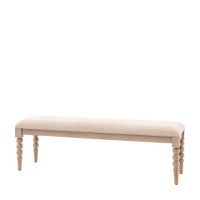 Large Oak Hallway Bench with Bobbin Detail - Artisan - Caspian House