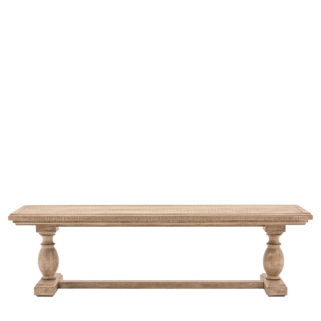 Large Pine Dining Bench  -  160cm  -  Seats 2  -  Vancouver  -  Caspian House