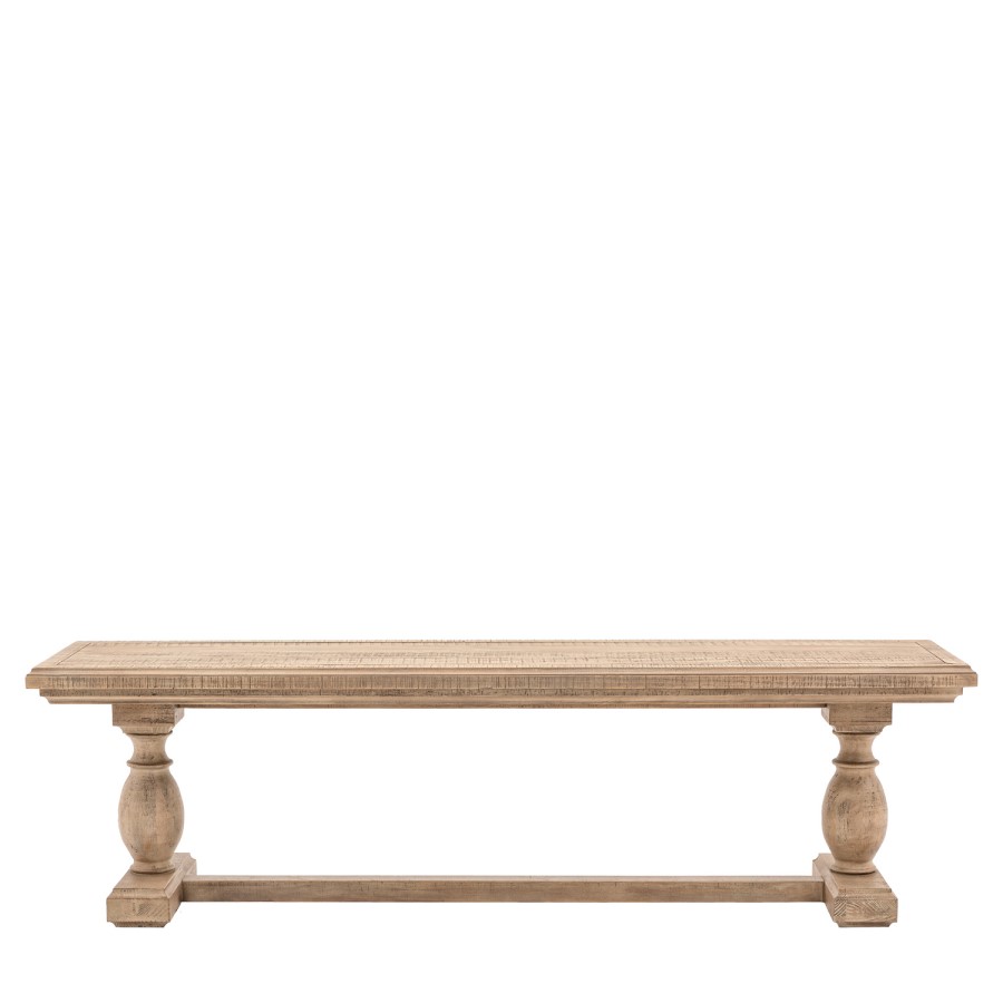 Large Pine Dining Bench  -  160cm  -  Seats 2  -  Vancouver  -  Caspian House