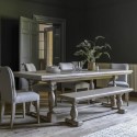 BUN/FOL105767/92897 Rectangular Trestle Extendable Dining Table Set with 4 Dining Chairs & 1 bench - seats 8 - Vancouver - Caspian House