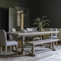Large Rectangular Extendable Trestle Dining Table Set with 4 Upholstered Chairs & 1 Bench - Seats 8 - Vancouver - Caspian House Large Rectangular Extendable Trestle Dining Table Set with 4 Upholstered Chairs & 1 Bench - Seats 8 - Vancouver - Caspian House