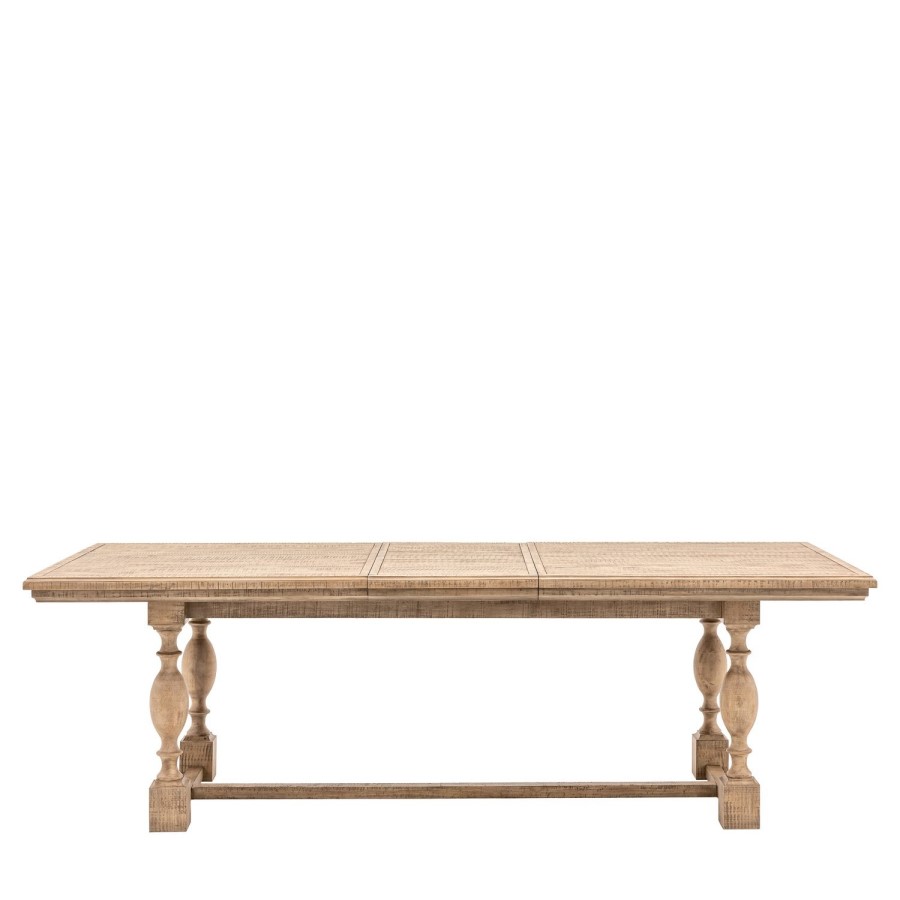 Large Rectangular Extendable Trestle Dining Table Set with 4 Upholstered Chairs & 1 Bench - Seats 8 - Vancouver - Caspian House
