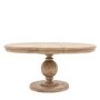 Round to Oval Extendable Pedestal Dining Table with 4 Dining Chairs - Vancouver - Caspian House