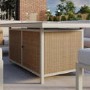 Thick Round Rattan Corner Garden Sofa Set With Fire Pit and Benches