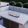 Thick Round Rattan Corner Garden Sofa Set With Fire Pit and Benches