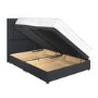 Dark Grey Fabric King Size Divan Ottoman Bed with Chesterfield Headboard - Langston