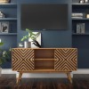 Freya Large Solid Wood TV Unit with Storage Cupboards - TV&#39;s up to 56&quot;