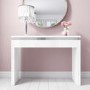 Gabriella White High Gloss Console Table with Diamante Trim