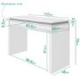 Gabriella White High Gloss Console Table with Diamante Trim